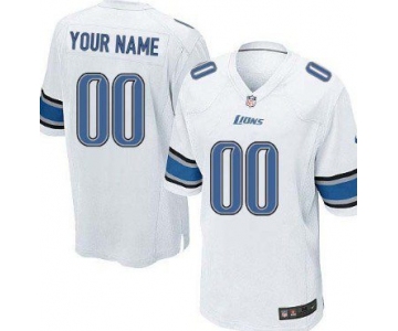 Youth Nike Detroit Lions Customized White Game Jersey