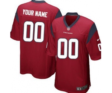 Youth Nike Houston Texans Customized Red Game Jersey