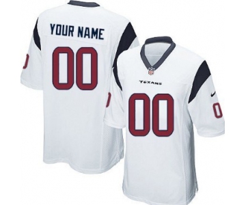 Youth Nike Houston Texans Customized White Game Jersey