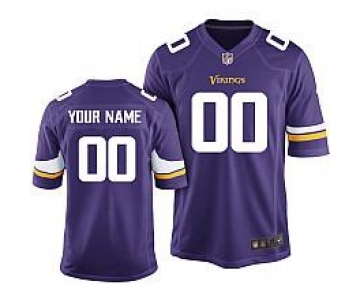 Youth Nike Minnesota Vikings Customized 2013 Purple Game Jersey