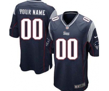 Youth Nike New England Patriots Customized Blue Game Jersey