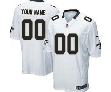 Youth Nike New Orleans Saints Customized White Game Jersey