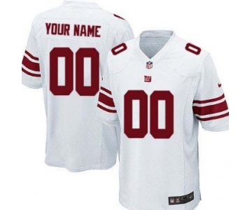 Youth Nike New York Giants Customized White Game Jersey