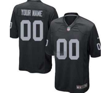 Youth Nike Oakland Raiders Customized Black Game Jersey