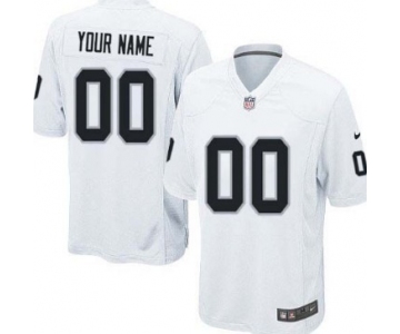 Youth Nike Oakland Raiders Customized White Game Jersey