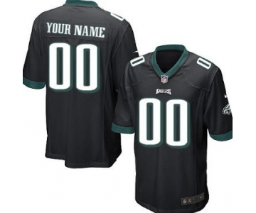 Youth Nike Philadelphia Eagles Customized Black Game Jersey