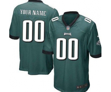 Youth Nike Philadelphia Eagles Customized Dark Green Game Jersey