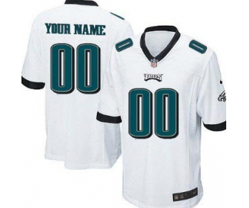 Youth Nike Philadelphia Eagles Customized White Game Jersey