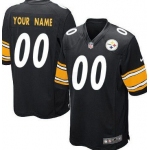 Youth Nike Pittsburgh Steelers Customized Black Game Jersey