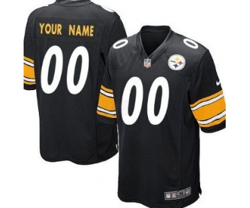 Youth Nike Pittsburgh Steelers Customized Black Game Jersey