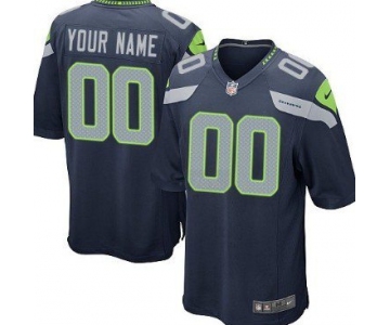 Youth Nike Seattle Seahawks Customized Navy Blue Game Jersey