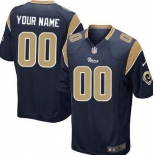 Youth Nike St. Louis Rams Customized Navy Blue Game Jersey