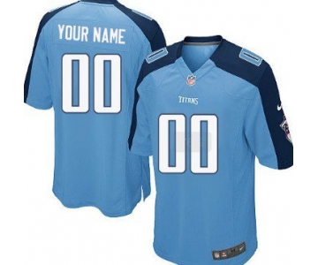 Youth Nike Tennessee Titans Customized Light Blue Game Jersey