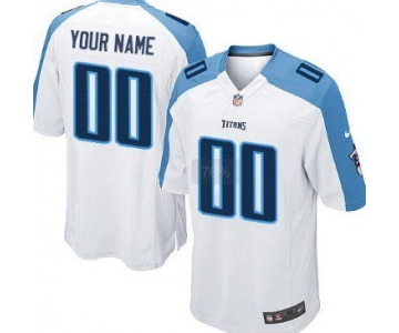 Youth Nike Tennessee Titans Customized White Game Jersey