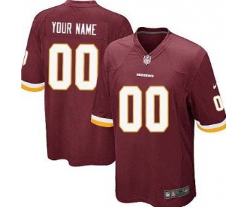 Youth Nike Washington Redskins Customized Red Game Jersey