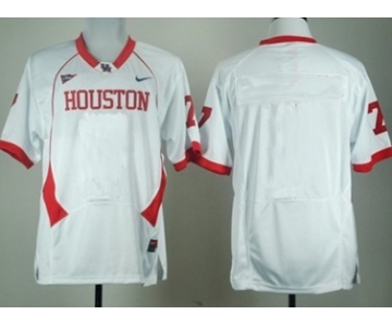 Kids' Houston Cougars Customized White Jersey