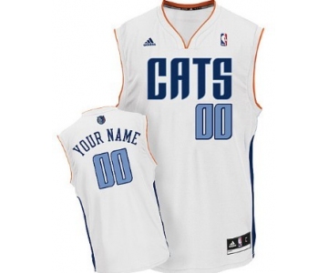 Mens Charlotte Bobcats Customized White Jersey