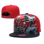 Buccaneers Team Logo Red Black Adjustable Leather Hat TX