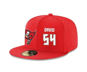 Tampa Bay Buccaneers #54 Lavonte David Snapback Cap NFL Player Red with White Number Stitched Hat