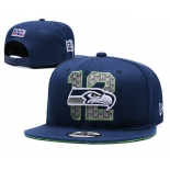 Seahawks Team Logo Navy 2019 Draft Adjustable Hat YD