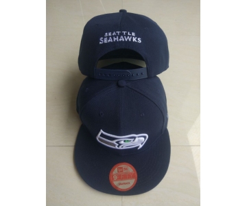 Seahawks Team Logo Navy Adjustable Hat LT