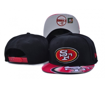 49ers Team Logo Black Adjustable Hat SF