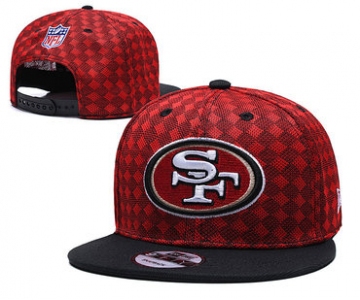 49ers Team Logo Red Black Adjustable Hat TX