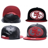 NFL San Francisco 49ers Fresh Logo Black Reflective Adjustable Hat A189