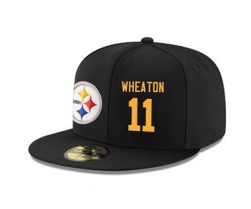 Pittsburgh Steelers #11 Markus Wheaton Snapback Cap NFL Player Black with Gold Number Stitched Hat