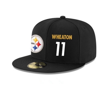 Pittsburgh Steelers #11 Markus Wheaton Snapback Cap NFL Player Black with White Number Stitched Hat