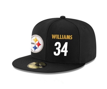 Pittsburgh Steelers #34 DeAngelo Williams Snapback Cap NFL Player Black with White Number Stitched Hat