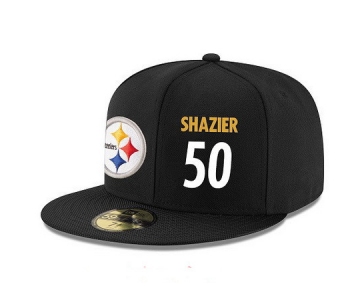 Pittsburgh Steelers #50 Ryan Shazier Snapback Cap NFL Player Black with White Number Stitched Hat