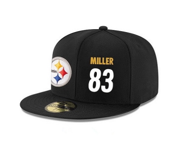 Pittsburgh Steelers #83 Heath Miller Snapback Cap NFL Player Black with White Number Stitched Hat