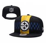 Steelers Fresh Logo Black 2019 Draft Adjustable Hat YD