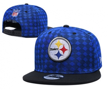Steelers Team Logo Blue Black Adjustable Hat TX