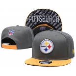 Steelers Team Logo Gray Yellow Adjustable Hat TX