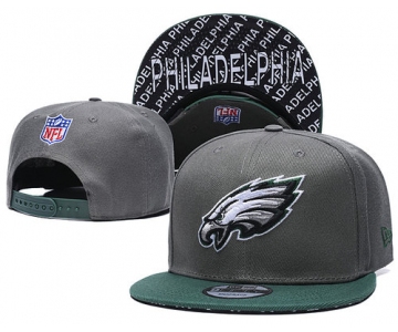 Eagles Team Logo Gray Green Adjustable Hat TX