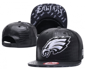 NFL Philadelphia Eagles Team Logo Black Snapback Adjustable Hat