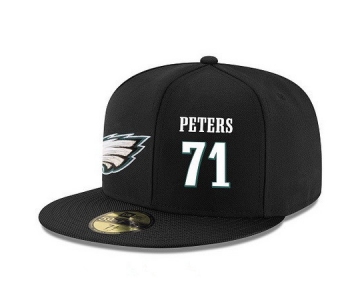 Philadelphia Eagles #71 Jason Peters Snapback Cap NFL Player Black with White Number Stitched Hat