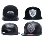 NFL Oakland Raiders Team Logo Black Reflective Adjustable Hat