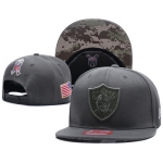 NFL Oakland Raiders Team Logo Salute To Service Adjustable Hat