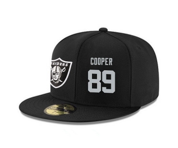 Oakland Raiders #89 Amari Cooper Snapback Cap NFL Player Black with Silver Number Stitched Hat