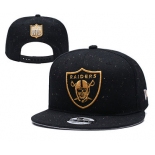 Raiders Team Gold Logo Black Adjustable Hat YD