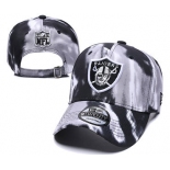 Raiders Team Logo Gray Black Peaked Adjustable Fashion Hat YD