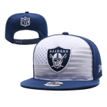 Raiders Team Logo Navy White 2019 Draft Adjustable Hat YD