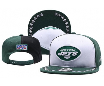 Jets Team Logo Green Black 2019 Draft Adjustable Hat YD