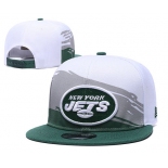 Jets Team Logo White Green Adjustable Hat GS