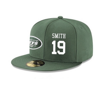 New York Jets #19 Devin Smith Snapback Cap NFL Player Green with White Number Stitched Hat