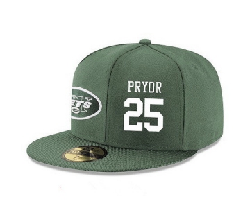 New York Jets #25 Calvin Pryor Snapback Cap NFL Player Green with White Number Stitched Hat