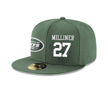 New York Jets #27 Dee Milliner Snapback Cap NFL Player Green with White Number Stitched Hat